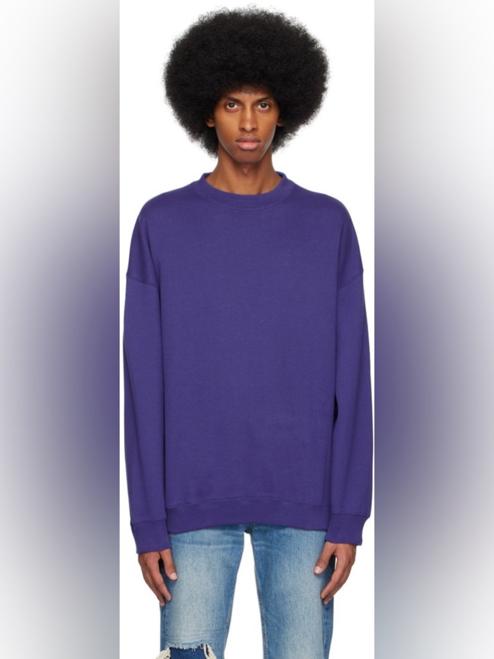 Filippa K Blue Crewneck Sweatshirt size large pacific blue